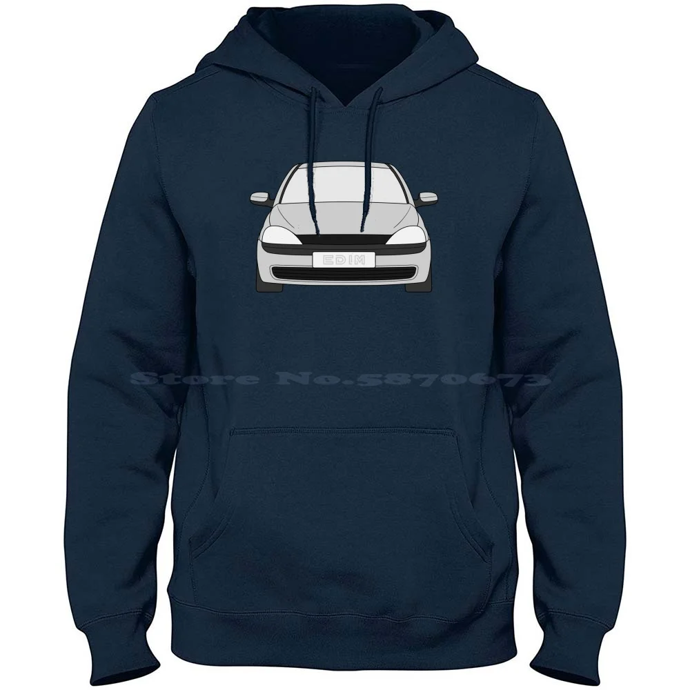 Opel / Vauxhall Corsa C 2000-2003 Silver Color 100% Cotton Hoodie Corsa Opc Opel Corsa C Opel Tuning Opel Corsa Lover Opel