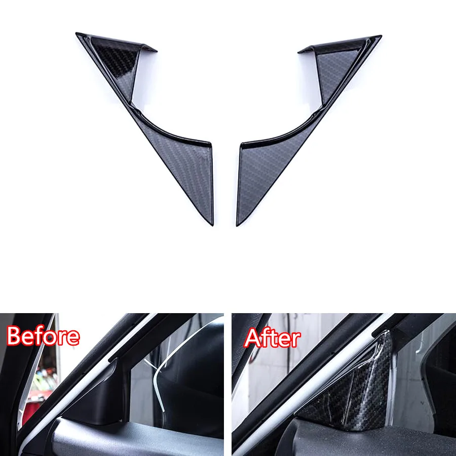 

YAQUICKA For Mazda 6 Atenza 2017 2018 Carbon Fiber Style Car Interior Door A Pillar Cover Stickers Styling Mouldings Accessories