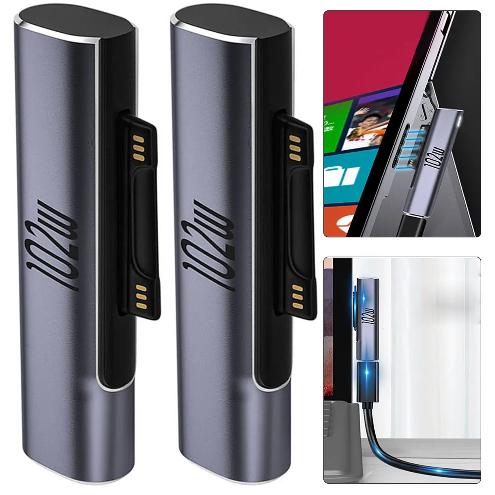 

2 шт. адаптера-конвертеров для быстрой зарядки Microsoft Surface с Type C PD