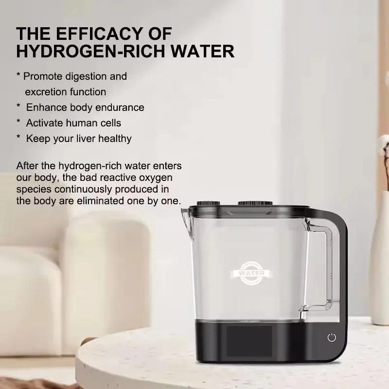 زجاجة مياه الهيدروجين المحمولة الجديدة لعام 2025 - تقنية PEM وSPE، تركيز عالي H2 |   زجاجة مولد الهيدروجين القابلة لإعادة الشحن