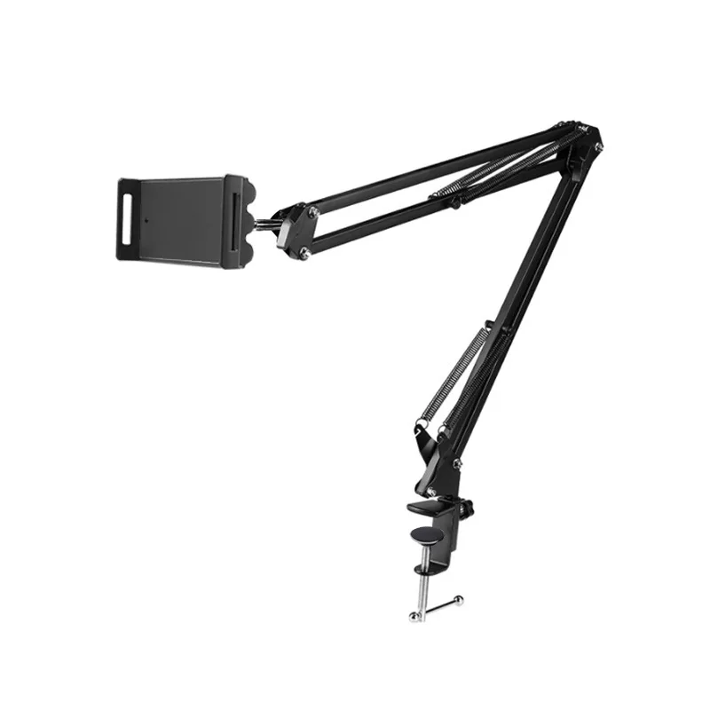 

Foldable Bed Desk Tablet Stand for iPad & Smartphone with Adjustable Arm & Rotating Clamp for Users