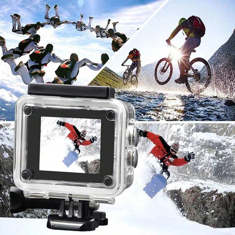 Outdoor Sports Camera,waterproof Diving Bike Recorder,DV Panoramic 2 Inch Screen Car Recorder,HD Mini Multi-function Camera