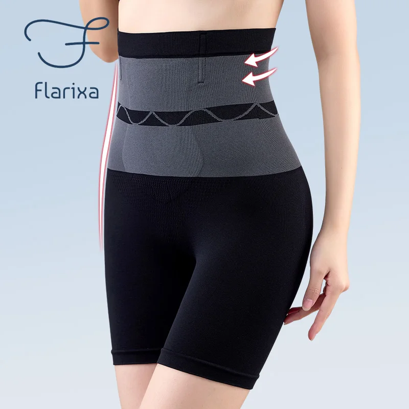 Flarixa bragas reductoras de vientre plano para mujer, pantalones cortos adelgazantes de cintura alta, ropa interior térmica de invierno, levantador