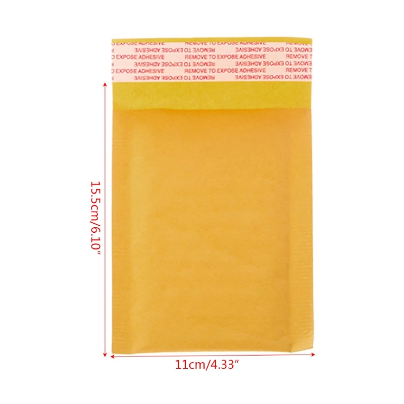 10 Pcs Kraft Bubble Mailers Yellow Padded Mailing Bags Paper Shipping Envelopes