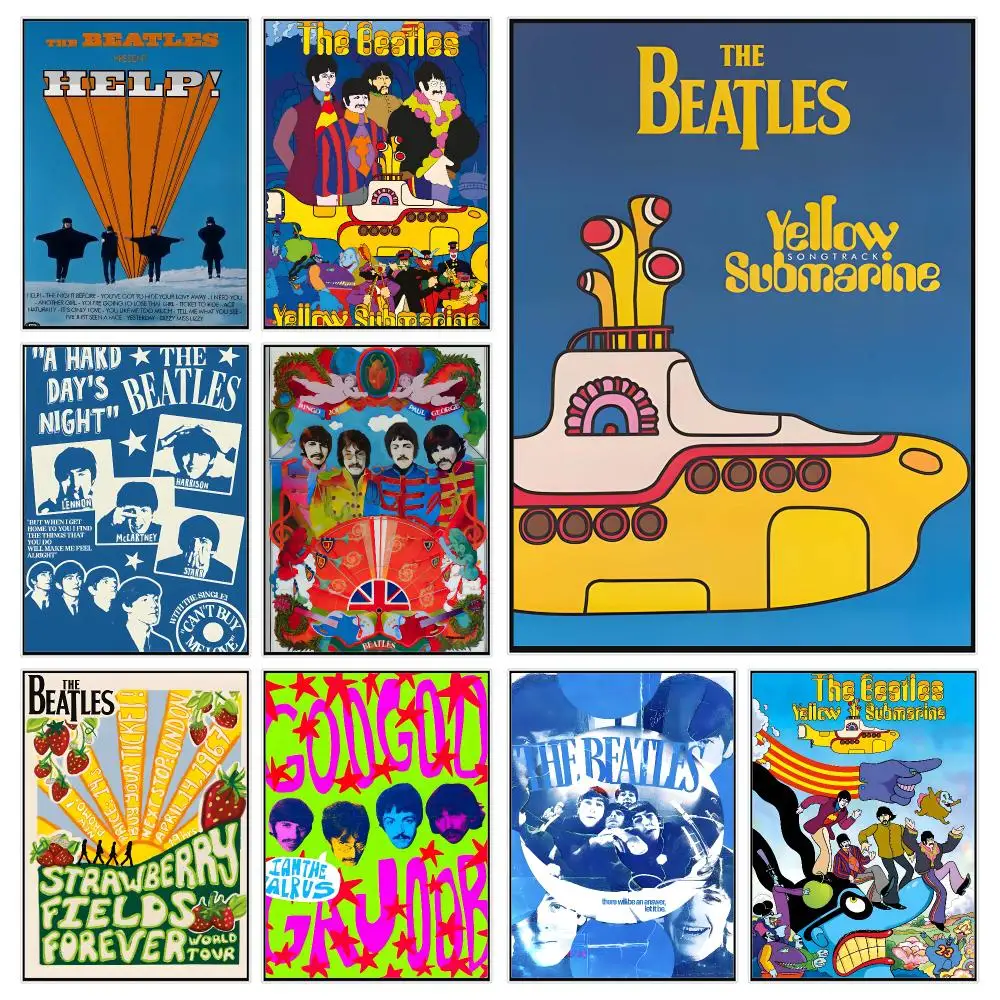 Rock Band T-the Beatles Poster Modern Luxury Wall Poster Home Decor Space Enhancer