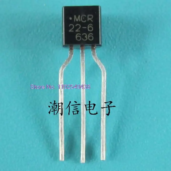 20PCS/LOT  MCR22-6  TO-92  400V 1.5A   