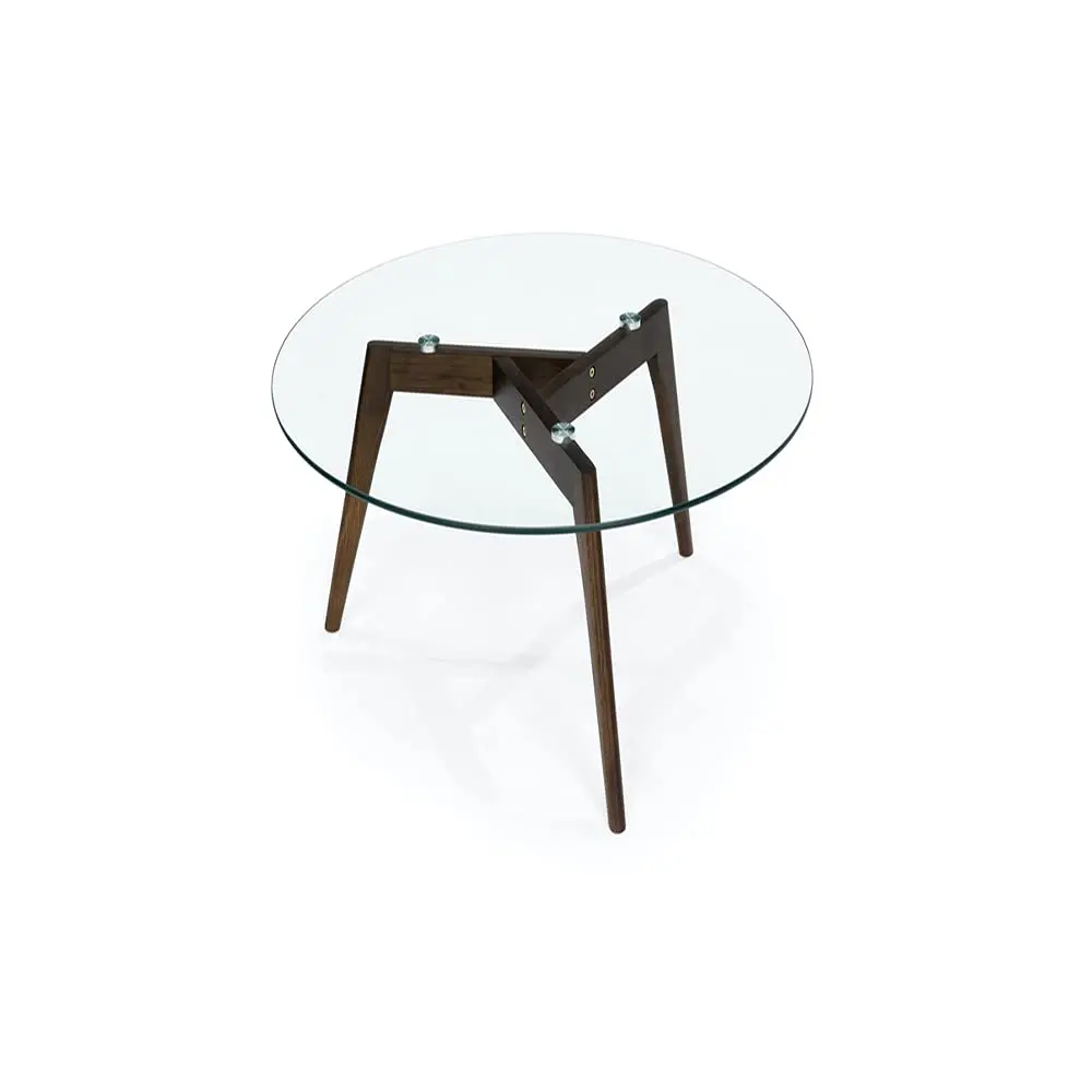 

Free ShippingRound Tempered Glass End Table, Round Mid Century Coffee Table, Minimalist Small Coffee Table for Small Spaces Livi