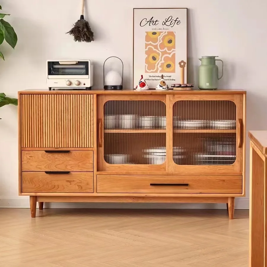 

Customizable Nordic dining side Japanese-style living room locker Double door modern simple small apartment side cabinet