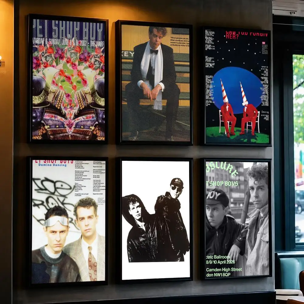 band P-Pet Shop Boys-S Poster Removable Wall Sticker for Home Cafe Bar Office Interior Decor