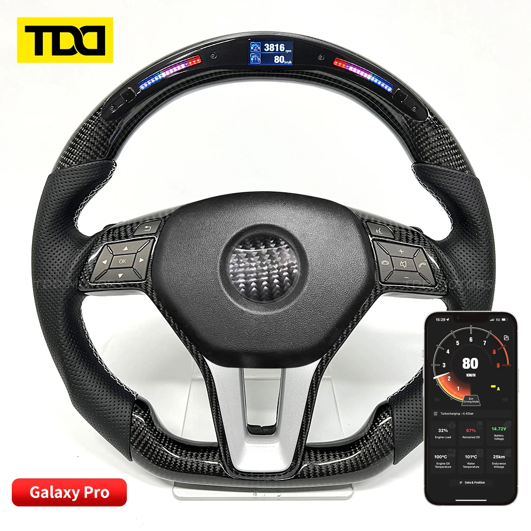 

TDD Carbon Fiber customized smart Galaxy pro LED Steering Wheel for Benz E C CLS W218 W212 W204 W207 Class
