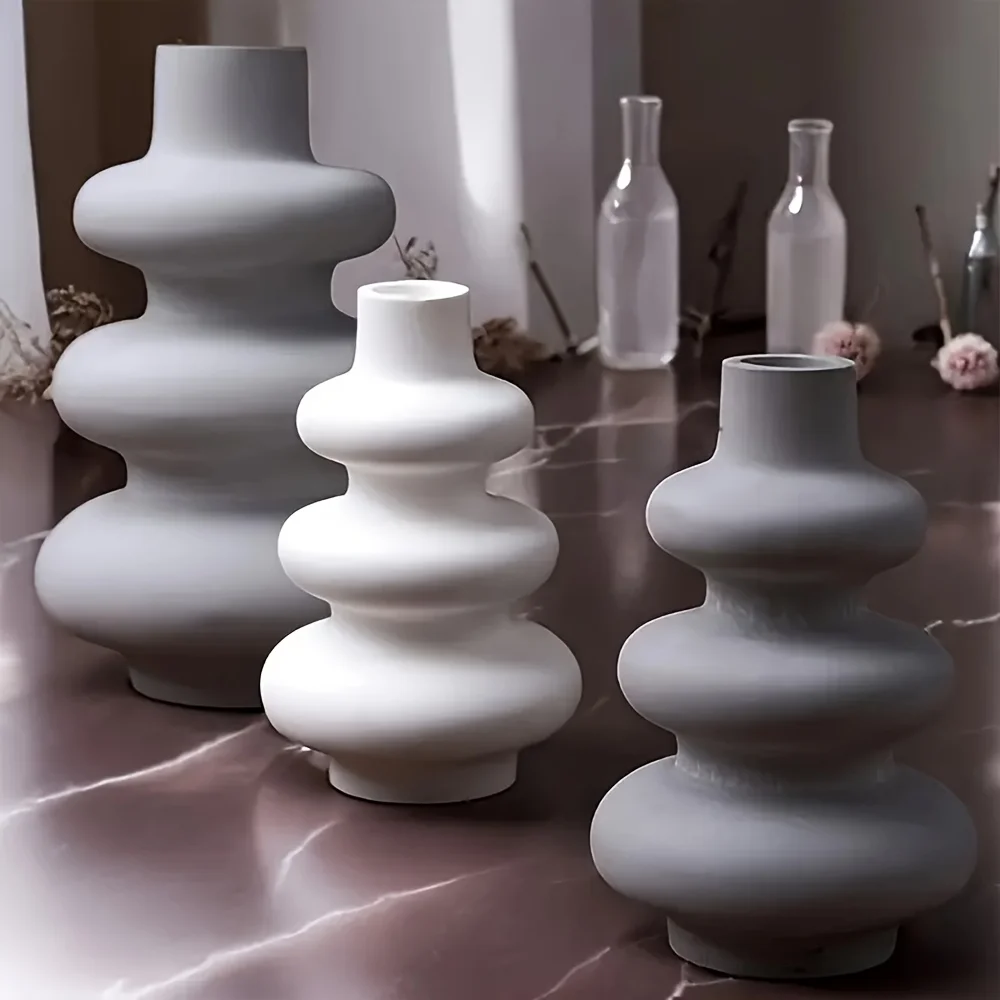 Nordische Spiral-Silikonform, DIY Gips-Harz-Vase, Heim-Kunstdekoration – Detail 6