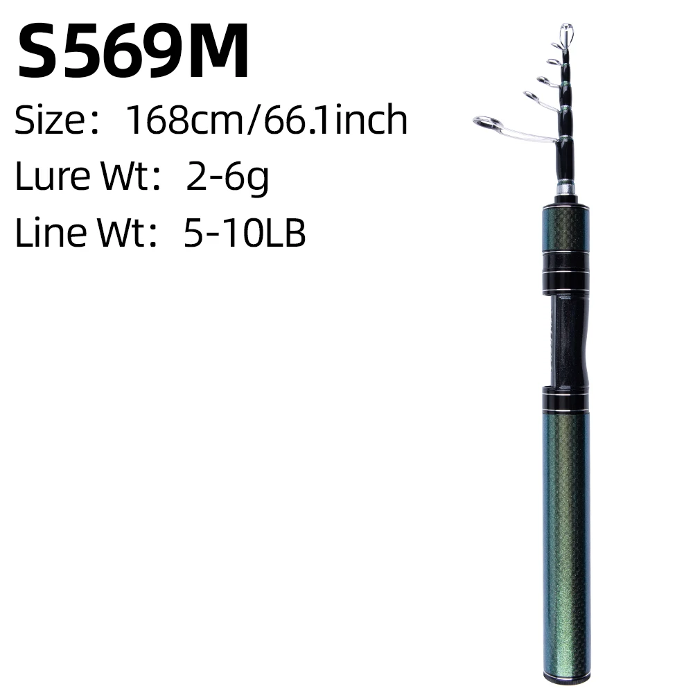 FISHINGFANS 1.5m 1.68m 1.8m 2.1m Medium Power Telescopic travel