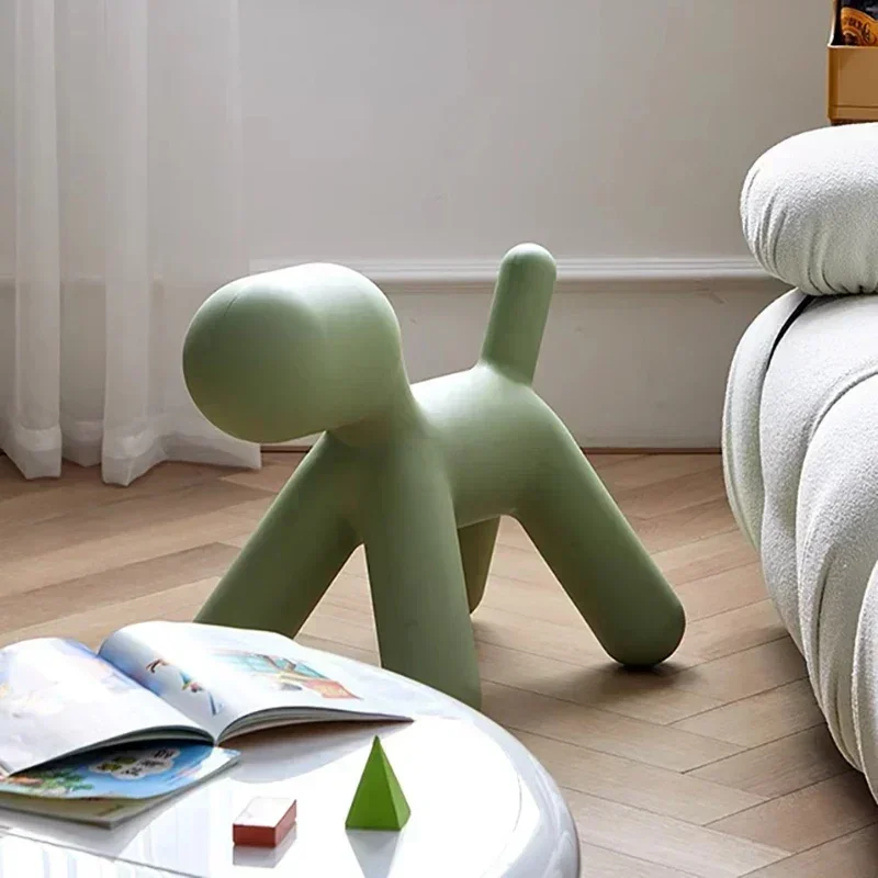 

Multifunctional Ottoman Footrest Nordic Creative Shoe Changing Stool Balloon Dog Children's Chair for Home & Kindergarten