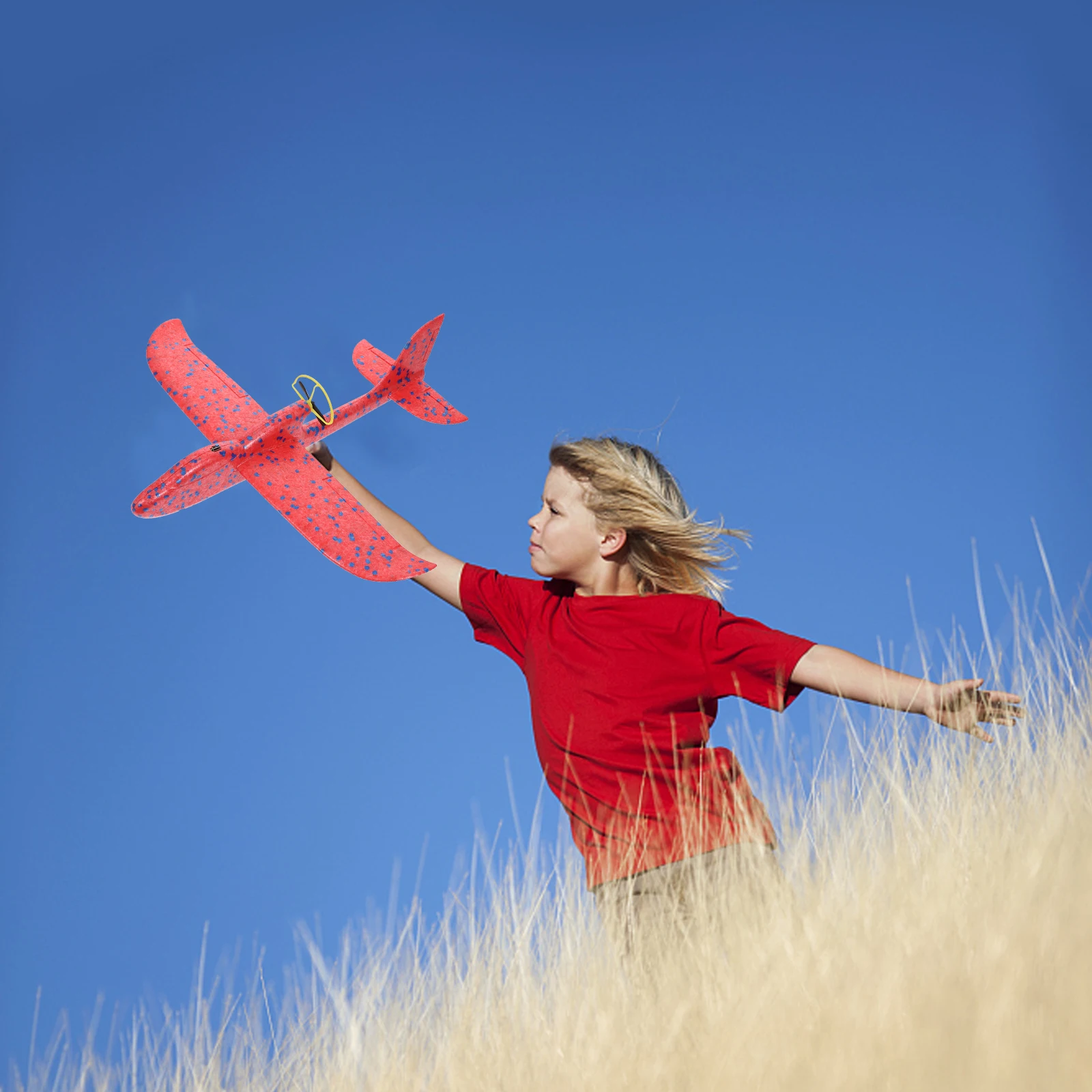 

1pc Hand Throw Glider Plane Electric Flying Aircraft For Kids Outdoor Play Rechargeable Foam Airplane Gift Whirly Throwing