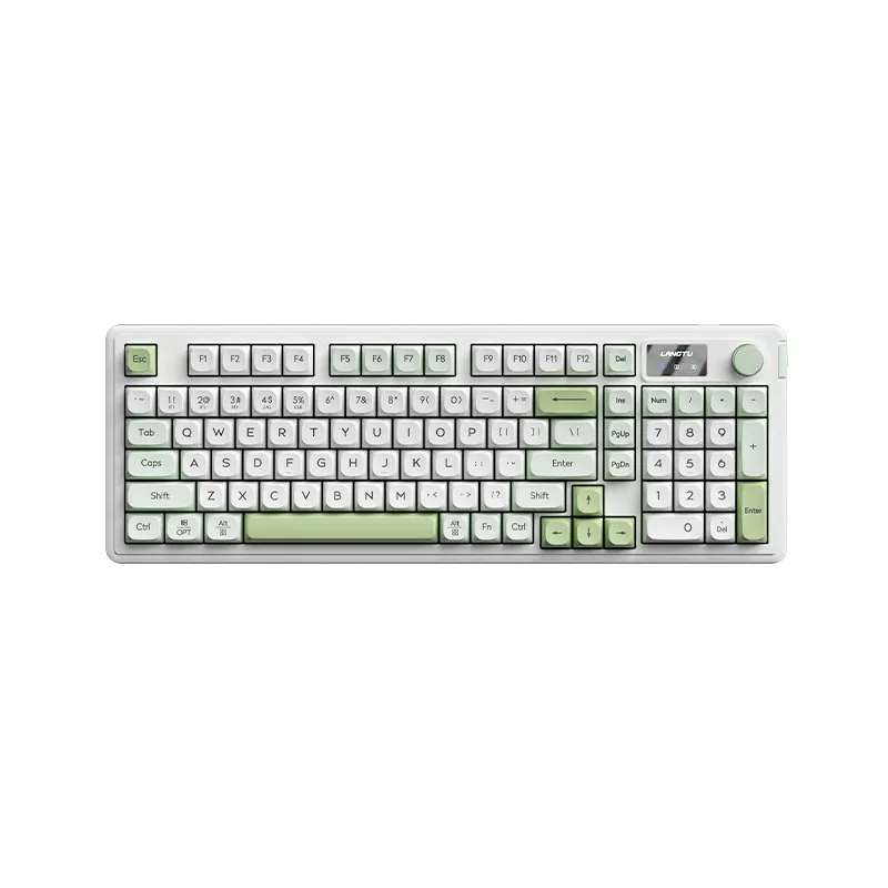 Imagem -01 - Teclado Mecânico sem Fio Gaming Bluetooth Modo Rgb Botão de Tela Hot Swappable Silencioso Esport Langtu-l98 teclado mecanico sem fio gaming bluetooth modo rgb botao de tela hot swappable silencioso esport langtu l98 01