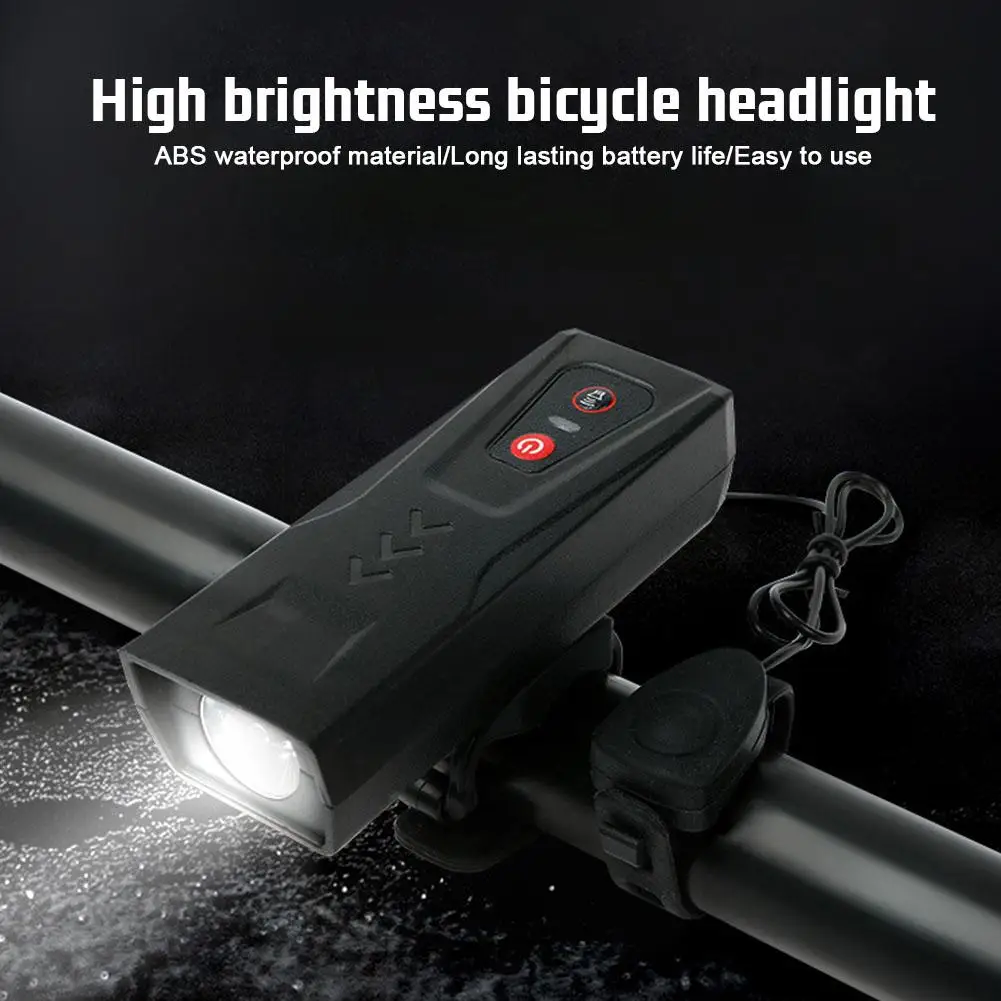 USB Charging Bicycle Light With Horn 120dB TYPE-C Rechargeable MTB Road Bike Front Lamp Flashlight Bicycle Light 500 Mah