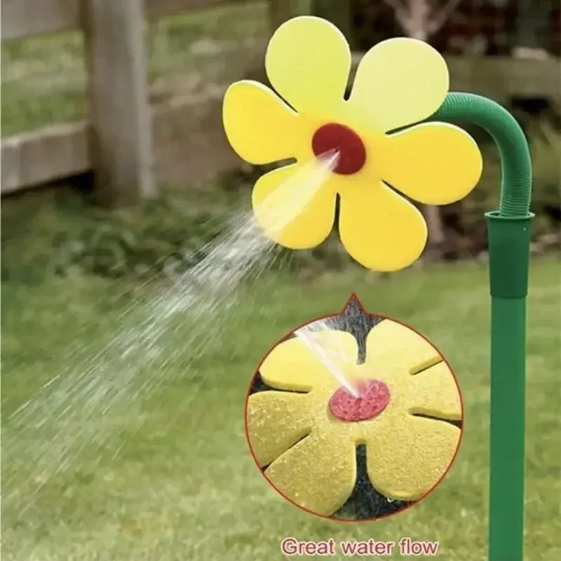 Sunflower Fun And Quirky Wobbling Sprinkler Flower-Shaped Hose Rotary Sprinkler Lawn Sunflower Sway Sprinkler Heads