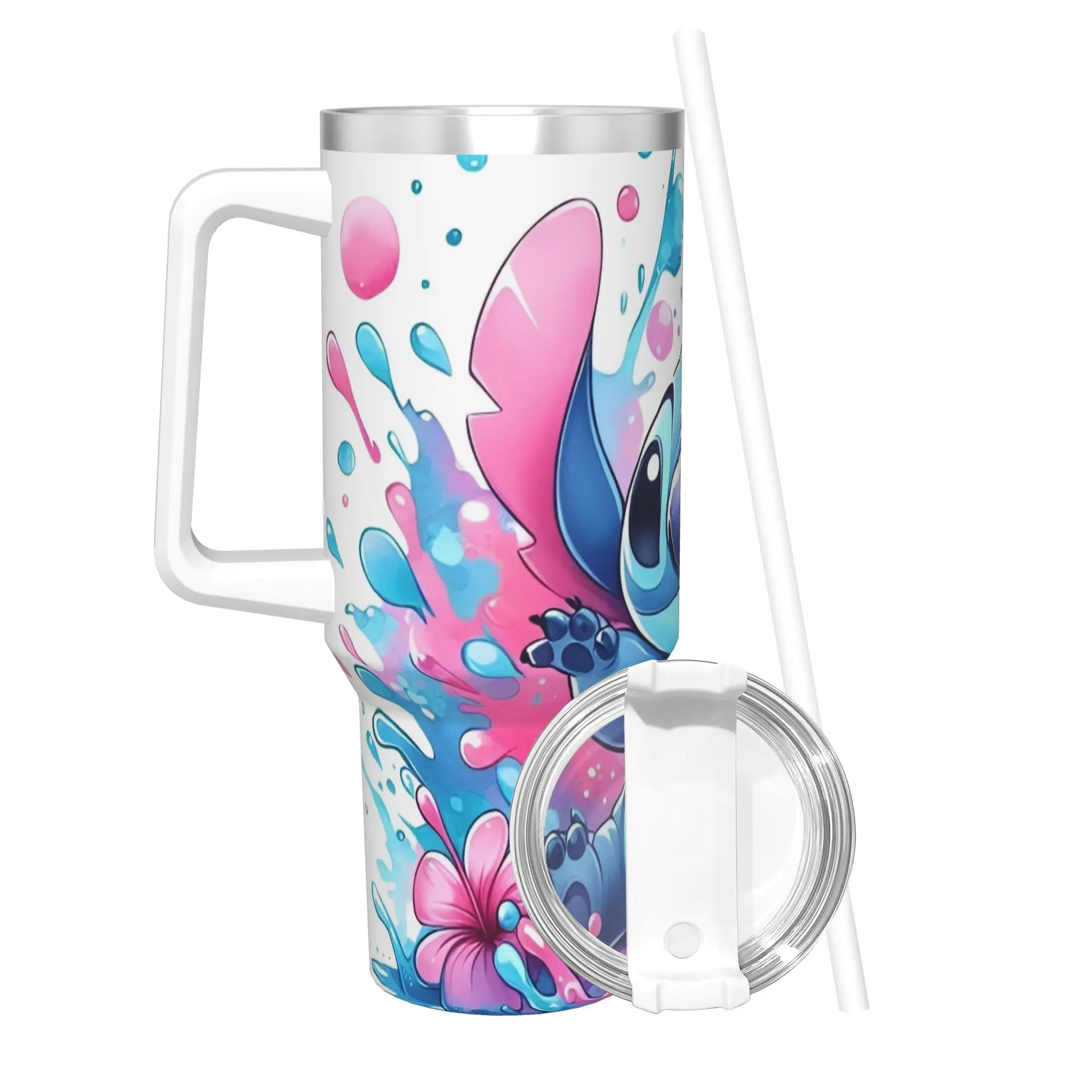 

Stainless Steel Tumbler Lilo Stitch Kawaii Cartoon Thermal Mug Insulated Hot Drinks Mugs Cup Travelist Water Bottle