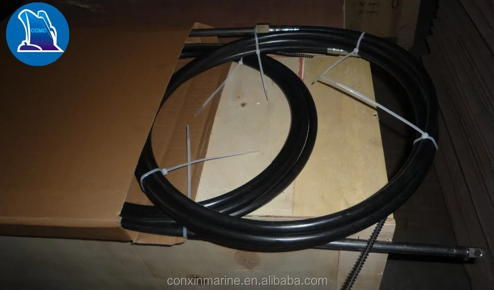 Kabel Kemudi Baja M66 dengan Panjang yang Dapat Disesuaikan untuk Mesin Luar Papan Kapal, Kabel Putar Kapal