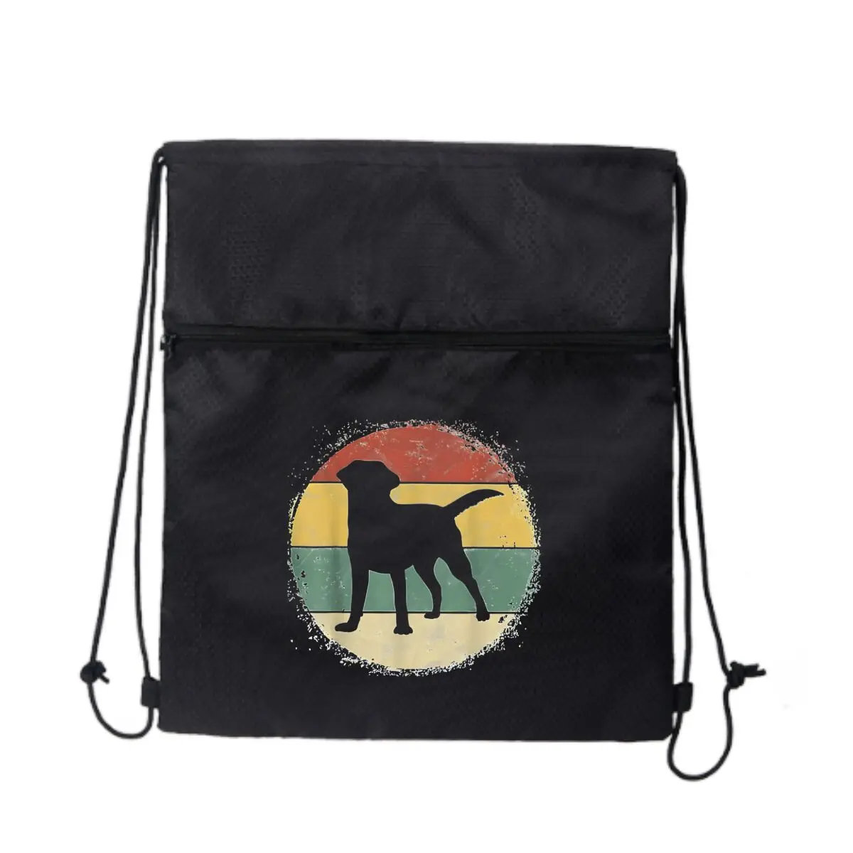 

Легкий рюкзак на шнурке с логотипом собаки в стиле ретро для мужчин и женщин, сумка на молнии