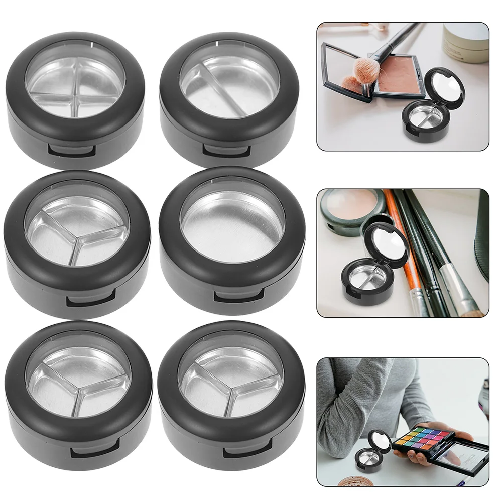 6Pcs Empty Eyeshadow Case Reusable Makeup Organizer Small Size Cream Container Leakproof Beauty Sample Holder Portable Female