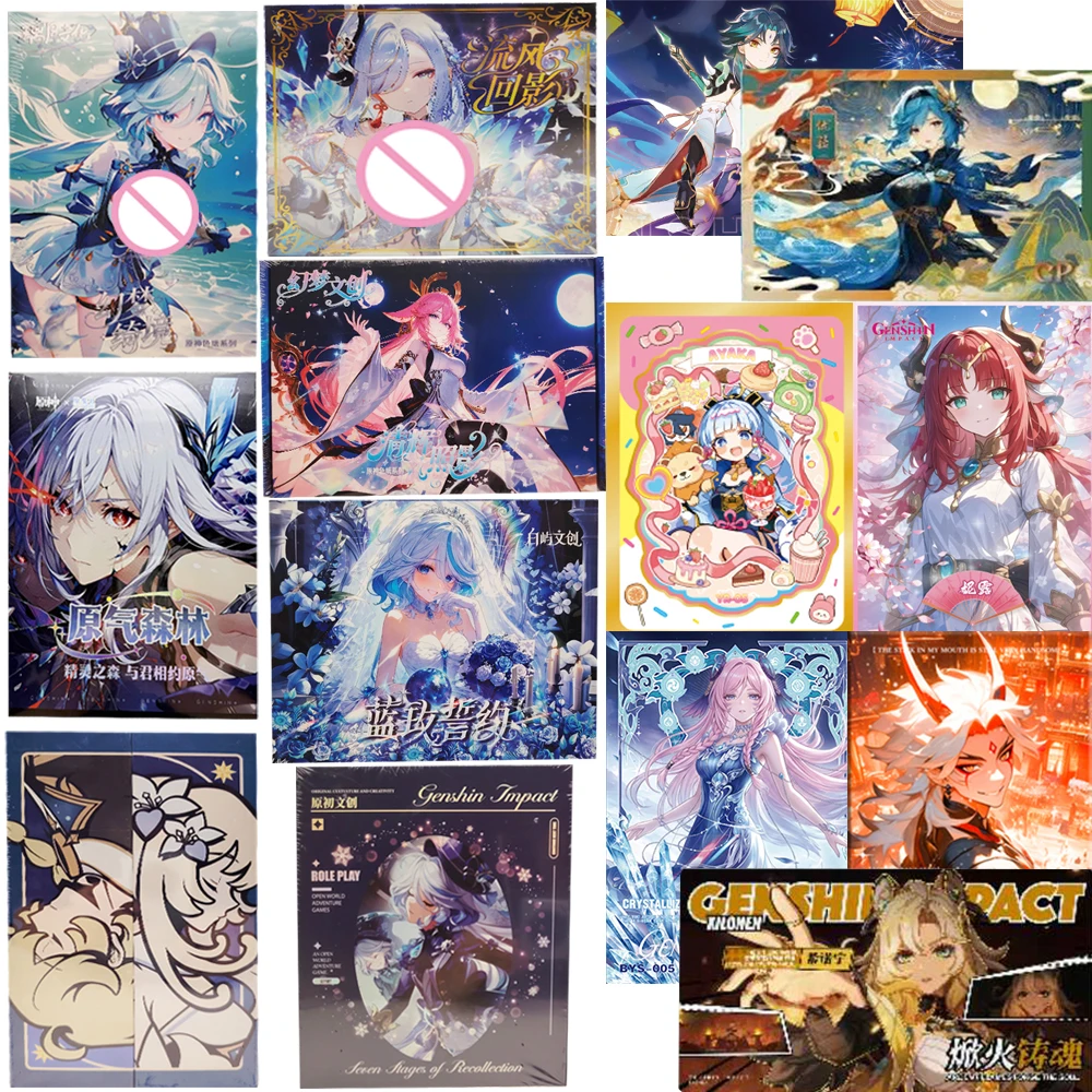 Classic Game IP Genshin Impact Limited Edition Cards ‌young Adult‌ Favorite 3D Fantasy Adventure Character Fine Cards Toys Gifts