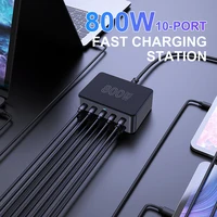 800W USB C GaN Charger 100W PD3.0 PPS QC3.0 Multiport Fast Charging Station for iPhone 15 16 Samsung Macbook Pro Laptops Tablets 2