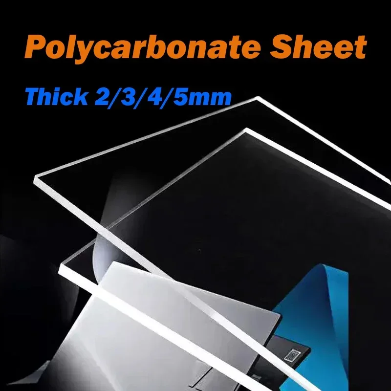 Polycarbonate Sheet Thick 2/3/4/5mm Plate Clear Transparent Solid Board for Greenhouse Roofing Plastic Panels PC Sheets