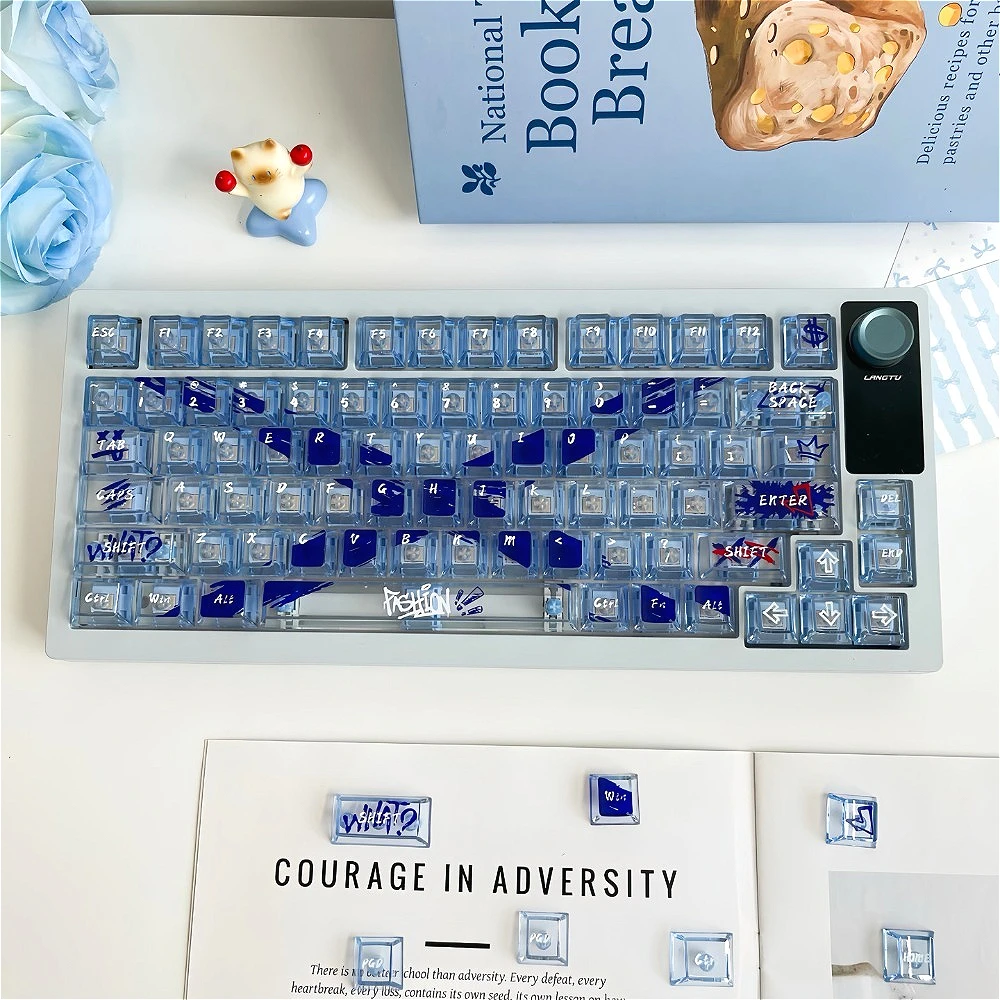 Ineffective Opposition Frosted PC Keycaps Misty Translucent Ethereal Glow OEM Profile Magnetic Switch Keyboard 60 65 75 100