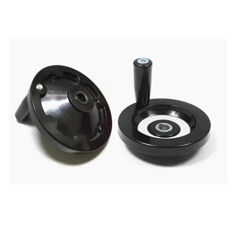 1pcs Spoked Hand Wheel Bakelite Corrugated Handwheel Aperture 8/10/12/14/16/18/20mm Black CNC Milling Machine Lathe