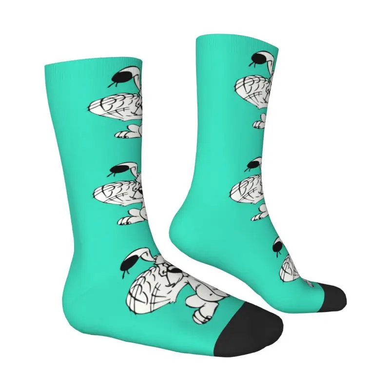 Fashion Printed Manga Asterix And Obelix Dogmatix Socks for Women Men Stretchy Summer Autumn Winter Cute Dog Crew Socks