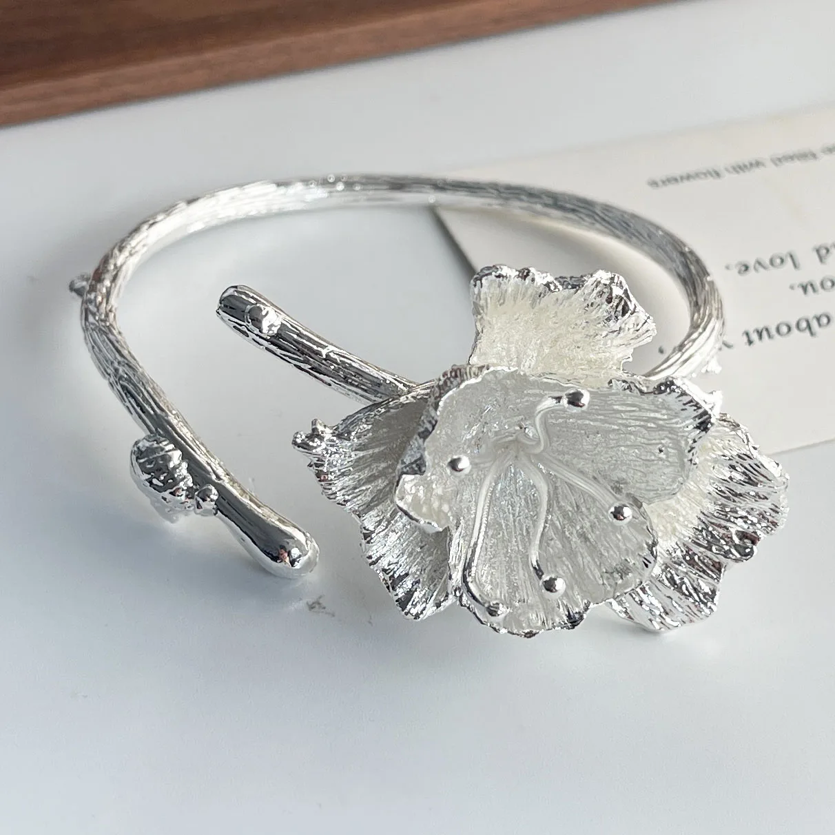 925 فضة أساور للنساء الرجال سلسلة اكسسوارات الاتجاه زهرة شكل قلادة مجوهرات الحفلات هدية