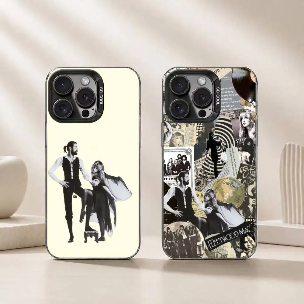 

Rock Band F-Fleetwood M-Mac Phone Case For iPhone 17,16,15,14,13,12,11 Plus,Pro Max,XS,Colored Silver Plated Inside Cover