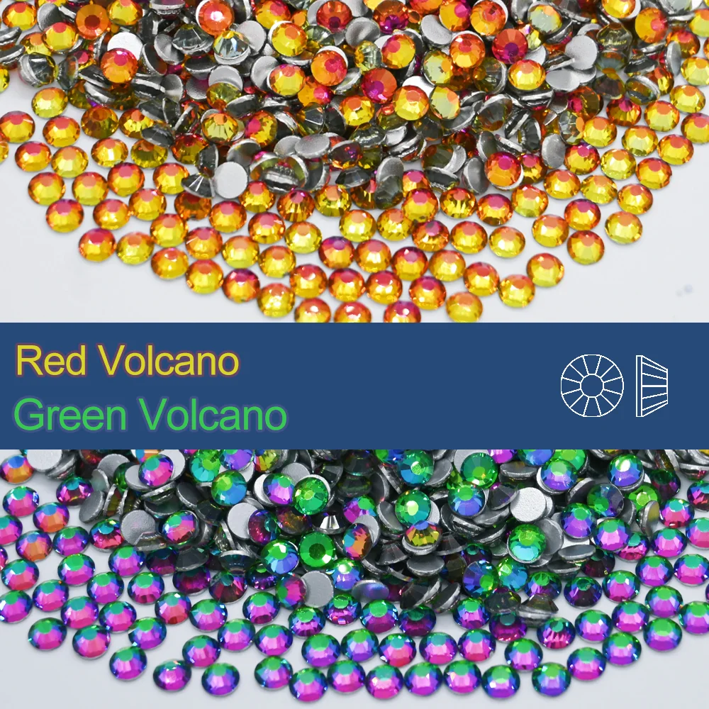 

Red Volcano SS6-SS30 Non Hotfix Rhinestones Glass Flatback Crystals стразы пришивные For Clothes Decorations