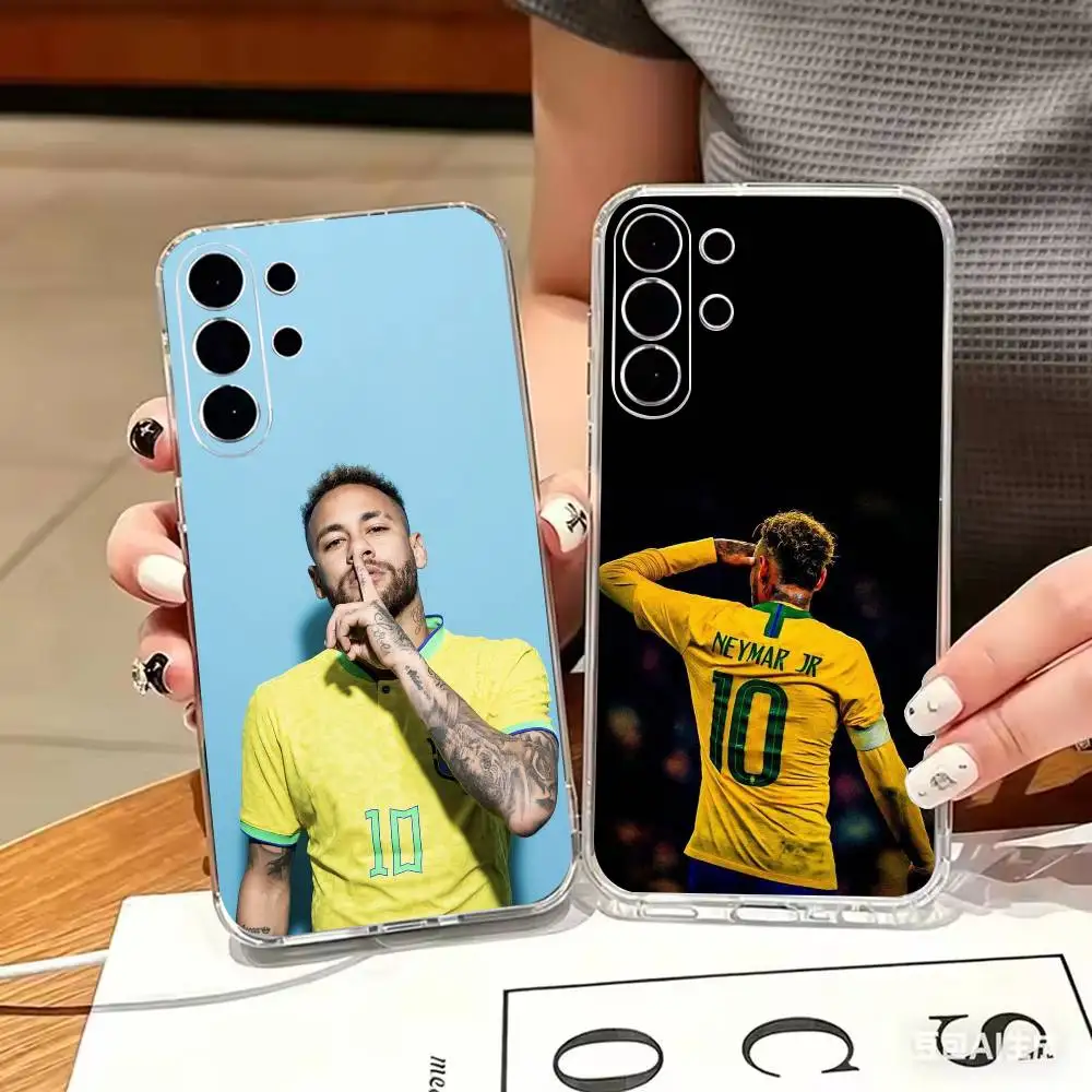 Samba Star n-Neymar  ransparent Slim Soft CovePhone Case For Samsung S 25,24,23,22,30,21,10,9,Ultra,Plus,Lite,FE,4,5 G