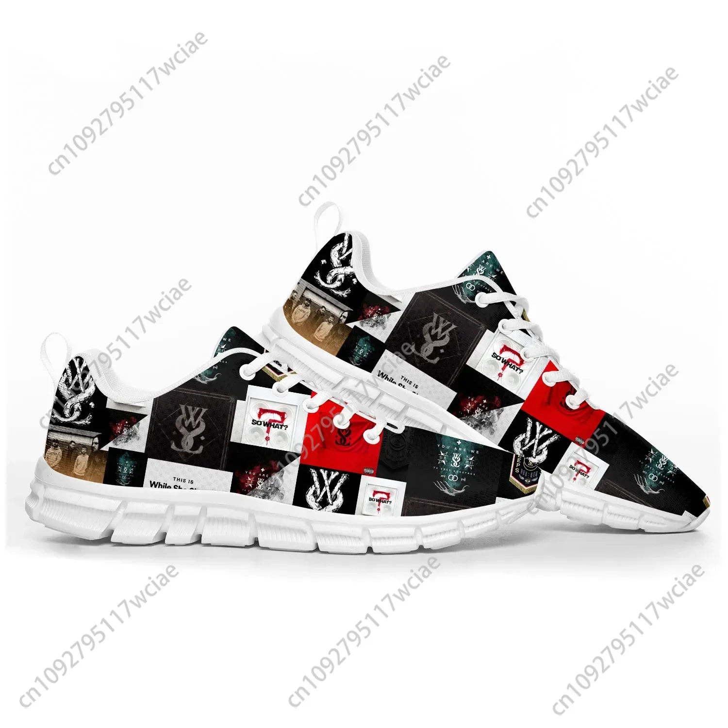 

While She Sleeps metalcore band Sports Shoes Mens Womens Teenager Sneakers Custom High Quality Couple Shoes White