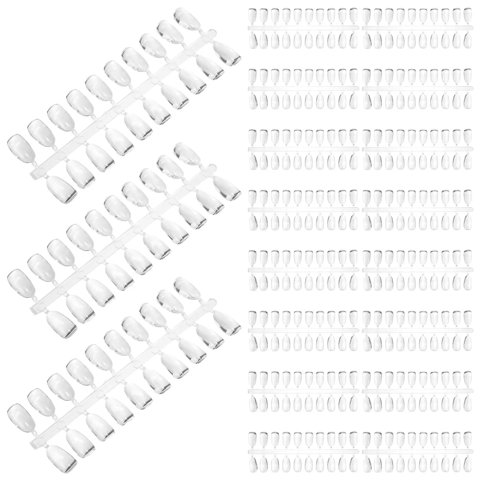 

200Pcs Fake Fingernail Tip Color Display Cards Sturdy Reusable Nail Art Sample Boards for Professional Manicure Tools