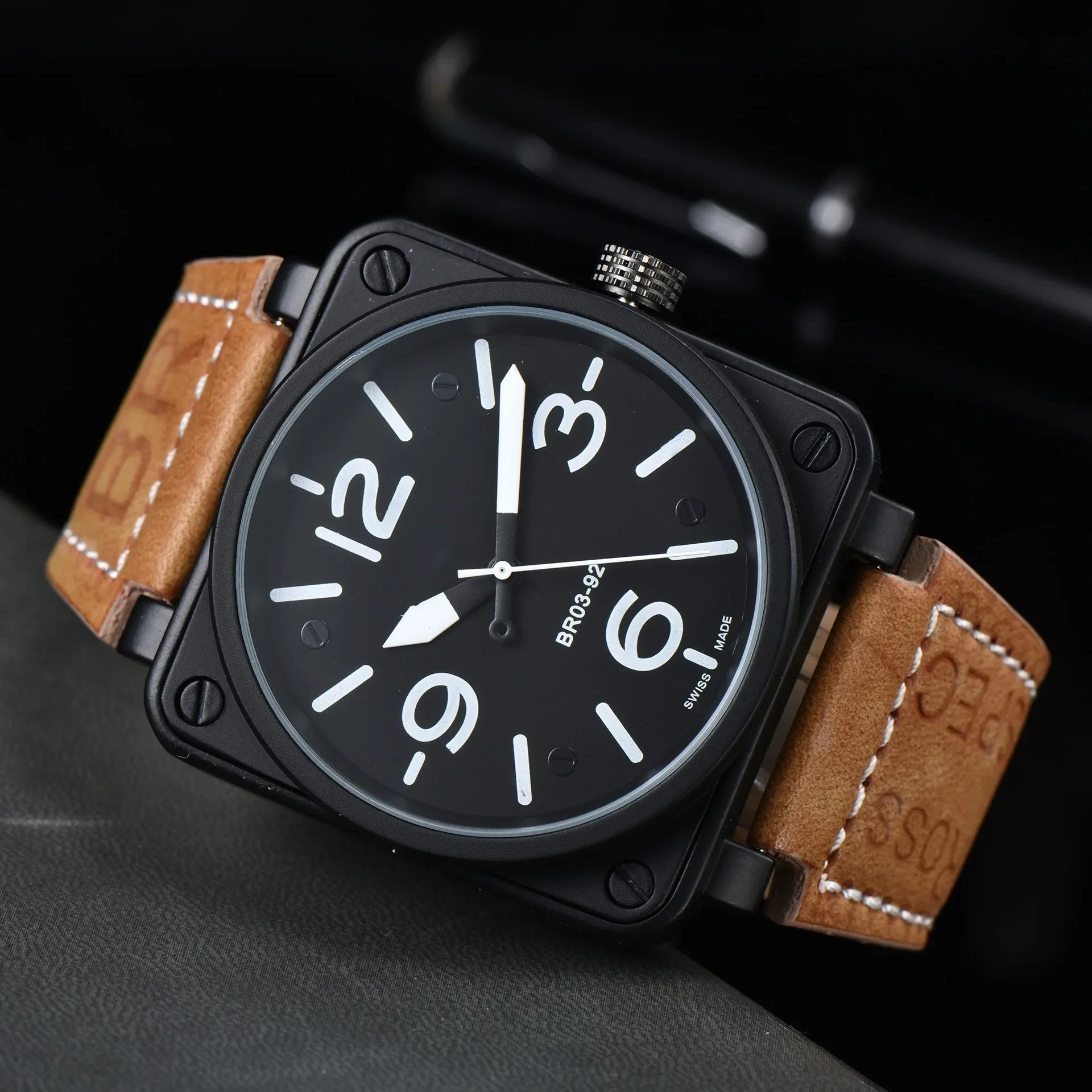 2025 New Fashion High-quality Hot Men Automatic Mechanical Watch Black Ross Rubber 46mm Large Dial Men for Watch
