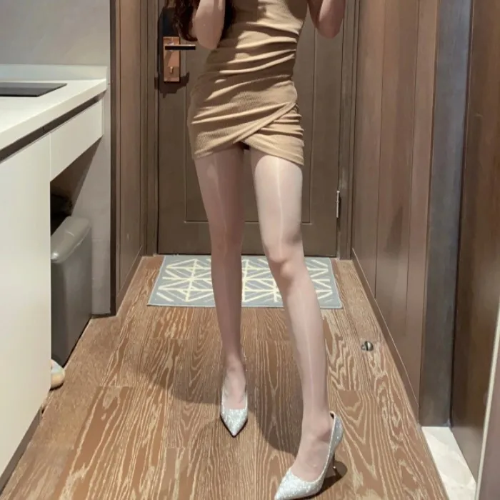 Women Horse Oil tight Sexy High Elastic Stockings Mask Steel Stockings Lady Satin Shiny Ultra-thin Long Socks Pantyhose