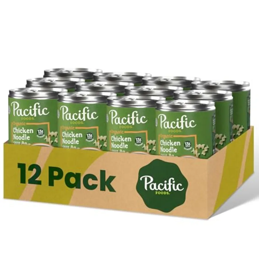 

Органический куриный суп с лапшой Pacific Foods, 16,1 унции, упаковка из 12 банок