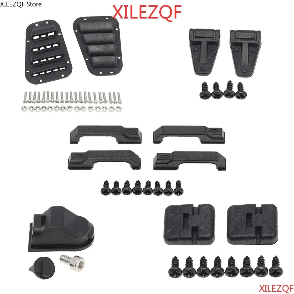 Door Hinges Hood Grille Door Handles Engine Cover Hinge Fuel Tank Cap For 1:10 1/10 RC Crawler Car TRX-4 TRX4 Defender D90 Parts