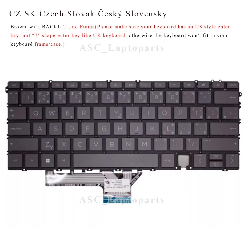 New Czech Slovak Keyboard for HP Spectre 14-ef0000nc 14-ef0001nc 14-ef0002nc 14-ef0003nc 14-ef0005nc 14-ef0008nc BACKLIT