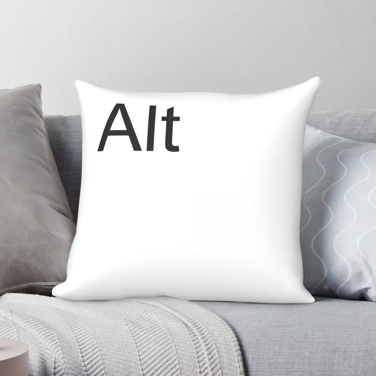 Alt Computer Key Pillowcase Polyester Linen Velvet Printed Zip Decorative Sofa Seater Cushion Case Wholesale