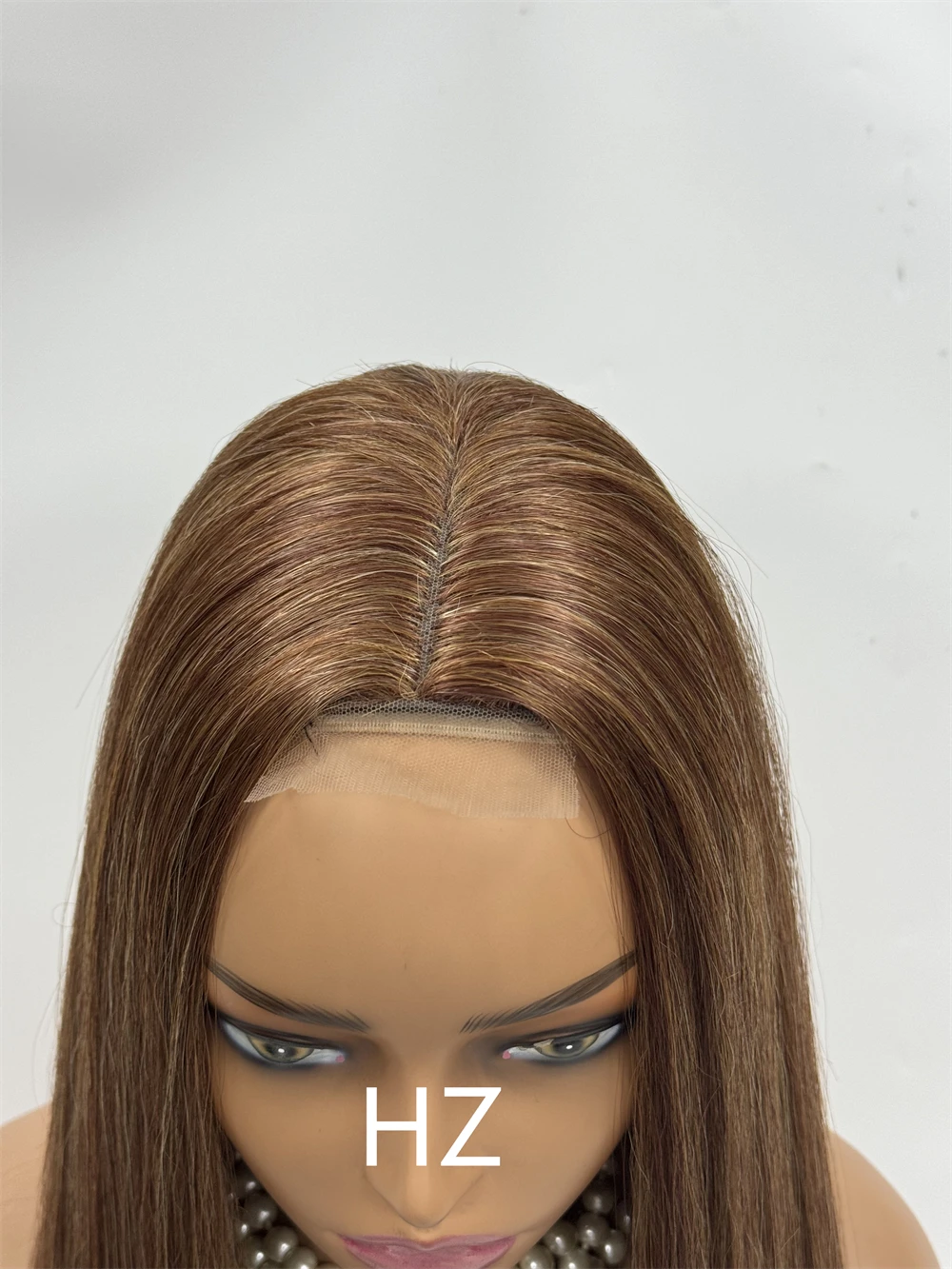 هرتز 27 #   باروكات أمامية من الدانتيل، باروكات مستقيمة ذات شعر صناعي عالي الجودة ومجعد وملمس جيد