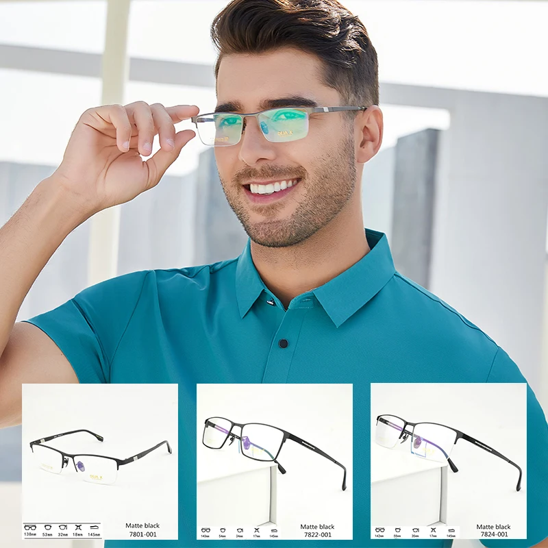 2024 new Luxury Brand Titanium Glasses Frame Men Optical Myopia Prescription Eyeglasses Frame Square Ultralight Eyewear Men 7822