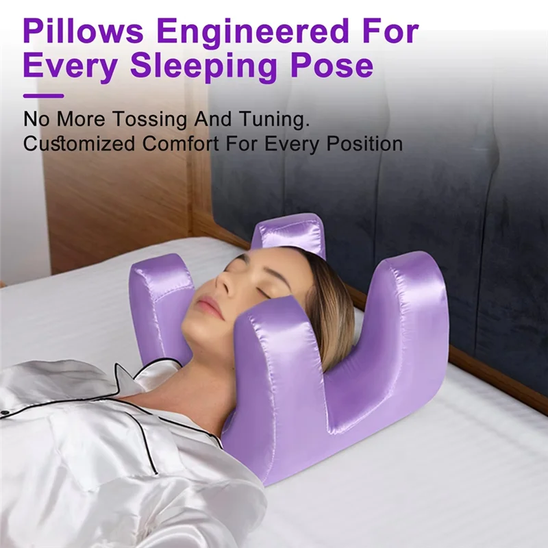 

A27U New Anti-Wrinkles-Aging Beauty Pillow Back Sleeping Pillow Soft Memory Foam Facial Wrinkles