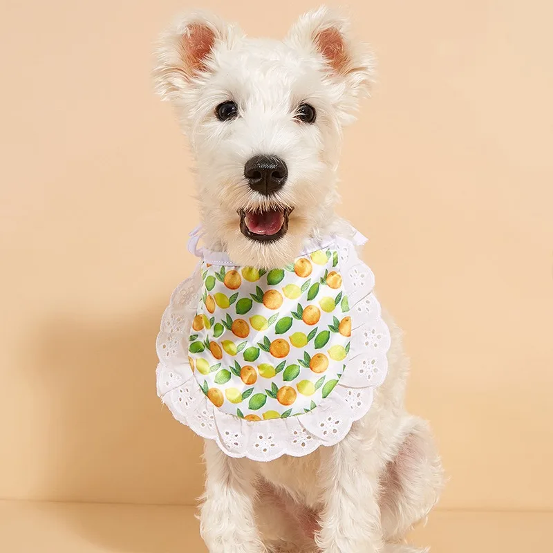 

10pcs Solid Luxury Modern Polyester Pet Bandana Bibs for Dogs-Adjustable Cute Lace Design for Winter/Spring/Summer