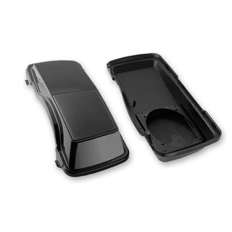 6"x9" ABS Replacement Speaker Lids Vivid Black for Front Motorcycle Touring Hard Saddle Bags a Pair