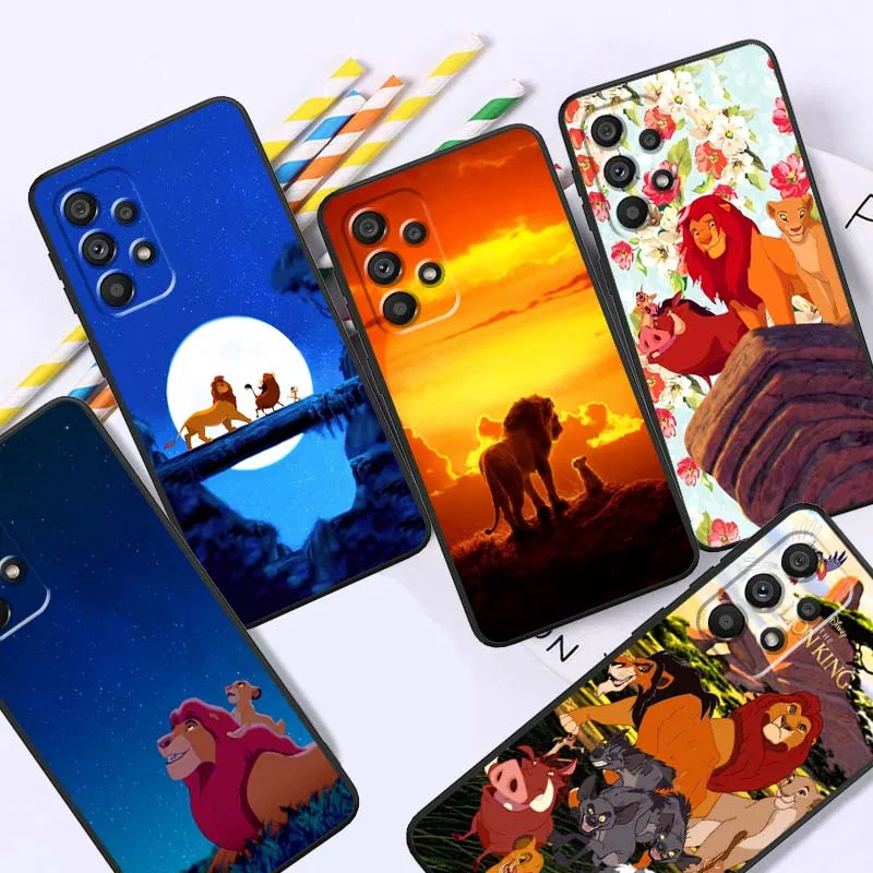 

Disney Cartoon The Lion King For Samsung A73 A72 A71 A55 A54 A53 A52 A51 A13 A22 A16 A15 A05s A14 A05 A06 5G Black Phone Case