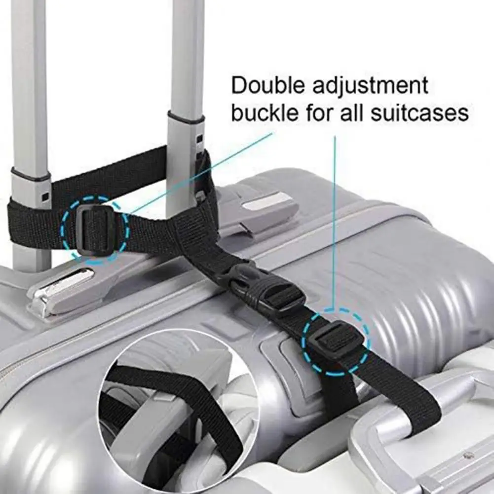 Hands-free Luggage Strap 3 Pcs Adjustable Luggage Connection Straps Heavy Duty Suitcase Belts Anti-lost Travel Bag Tie Durable